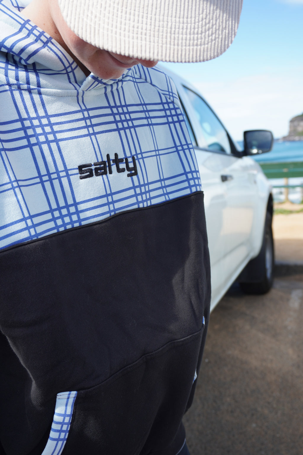 SALTY COASTAL V2 HOODIE (LIGHT BLUE)