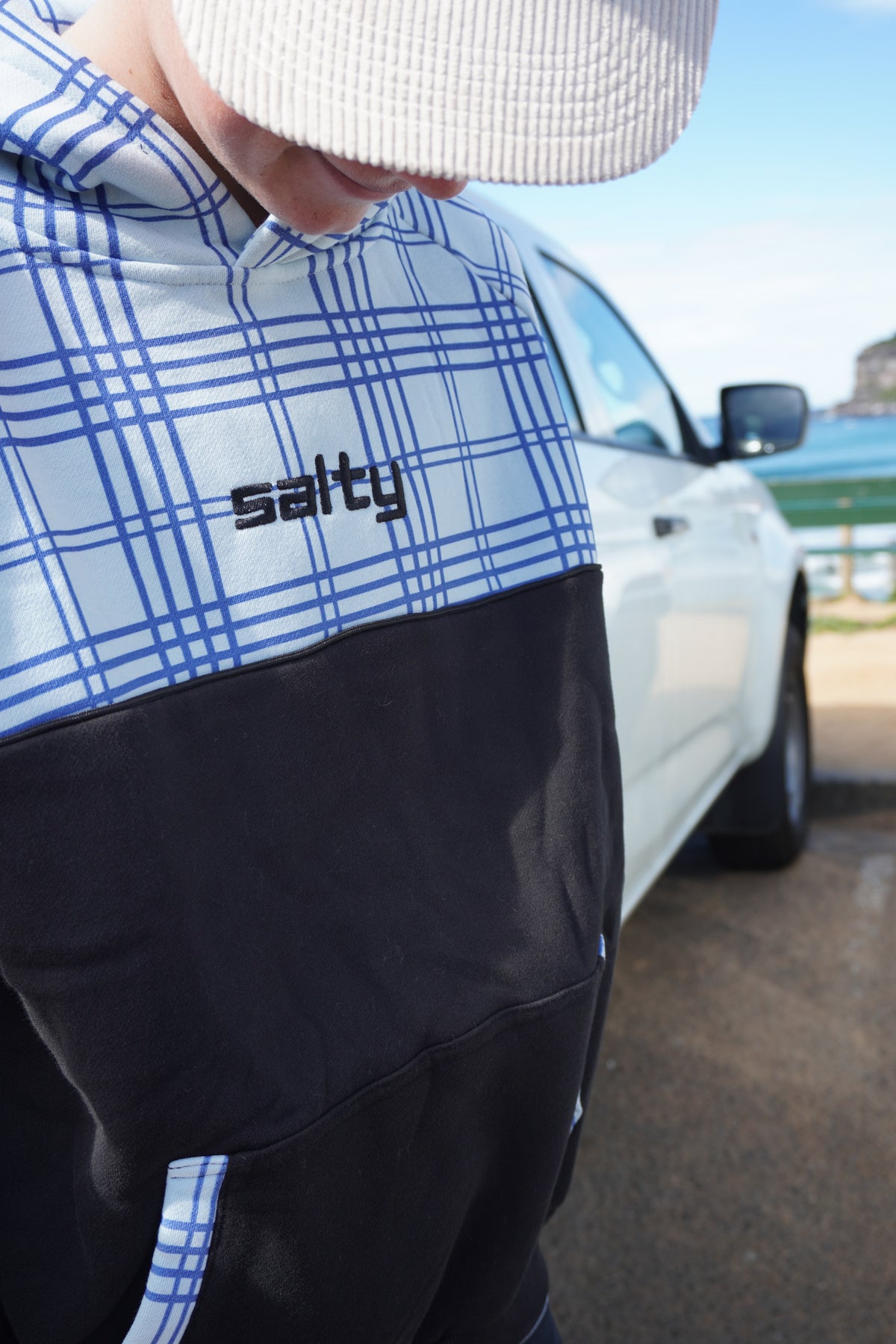 SALTY COASTAL V2 HOODIE (LIGHT BLUE)